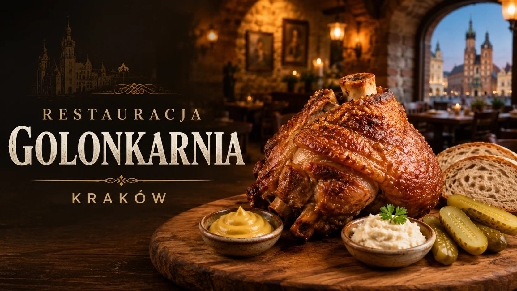 Pieczona golonka w restauracji Golonkarnia